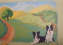 Wall Art by Allyson, Dog Scape, landscape mural,dog mural,mural,hand painted mural, wall art, 