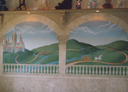 Wall Art by Allyson, Castle Mural, castle landscape mural, fantasy castle mural, hand painted mural, mural, wall art