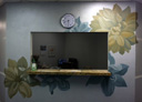 Wall Art by Allyson, Office mural,flower mural,mural,oversize flower mural,